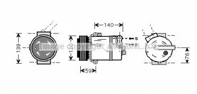AVA QUALITY COOLING olk409 -  Компрессор, кондиционер